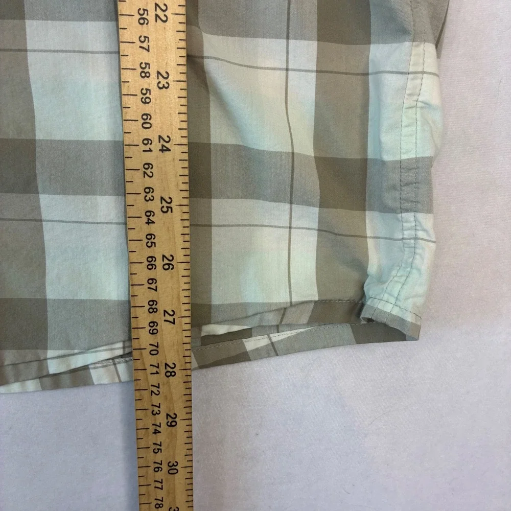 Arc'teryx Button Down Shirt Mens M Green Plaid Short Sleeve Technical Gorpcore